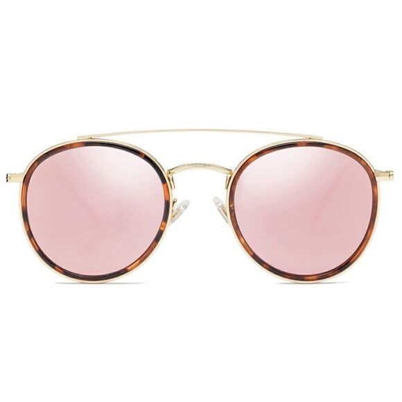 Round Retro Double Bridge Sunglasses - Picture 1 of 3